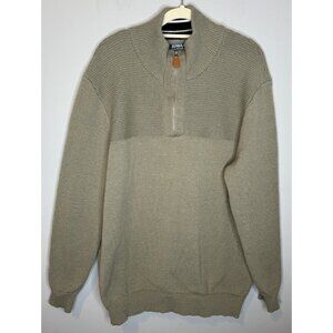 PJ Paul Jones Men’s Sweater Large Green Quarter Zip Knit